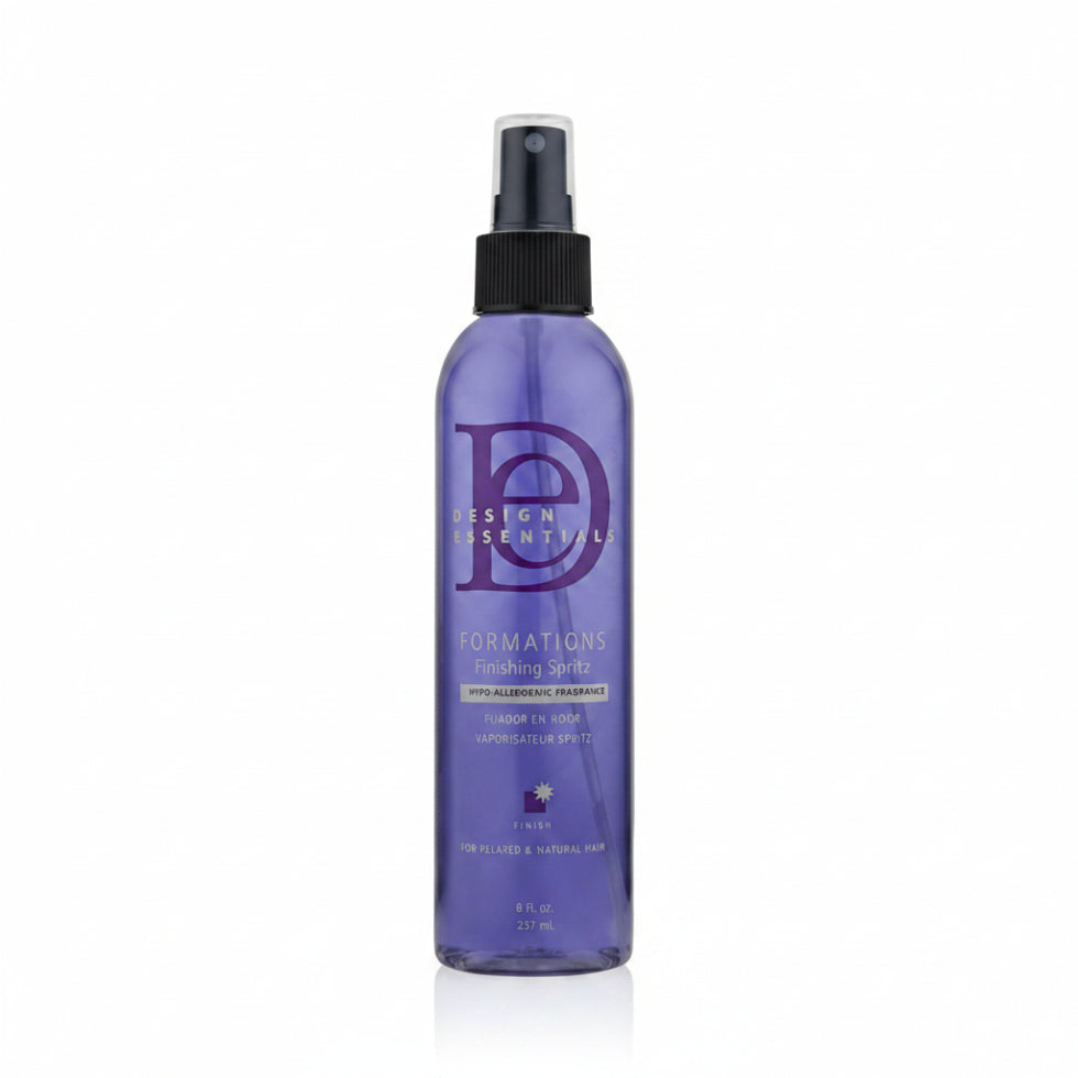 design essentials formations finishing spritz 8oz for firm hold humidity resistance smooth shiny long lasting styles