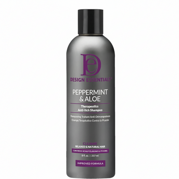 Design Essentials Peppermint & Aloe Anti-Itch Shampoo 8oz | Scalp Relief