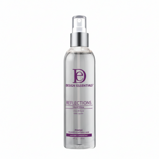 design essentials reflections liquid shine spray for heat protection glossy smooth frizz free shiny hair