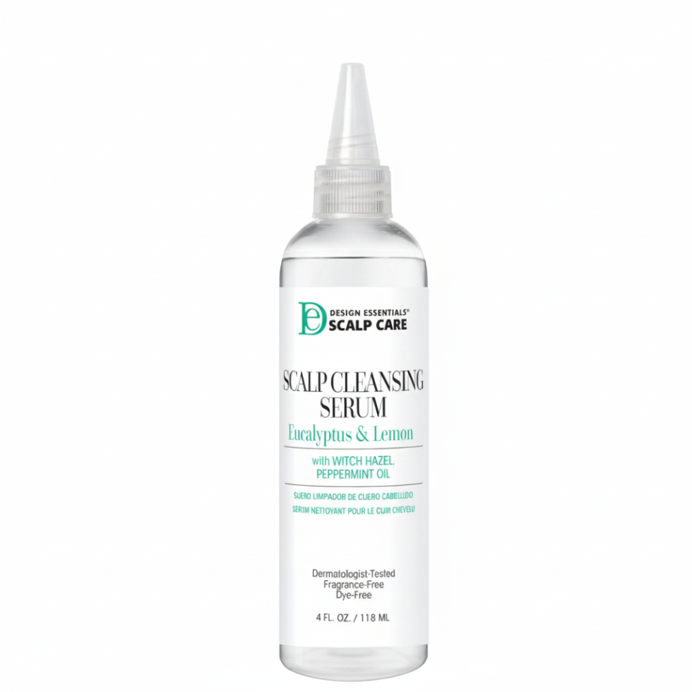 design essentials scalp care cleansing serum for detox soothing clean balanced healthy scalp