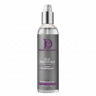 design essentials silk essentials heat protectant serum for shine strength smooth frizz free heat protected hair
