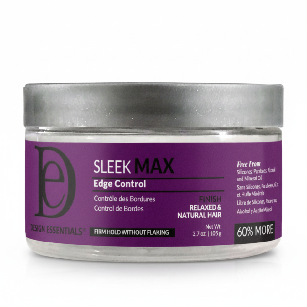 design essentials sleek max edge control for maximum hold intense shine smooth frizz free defined edges