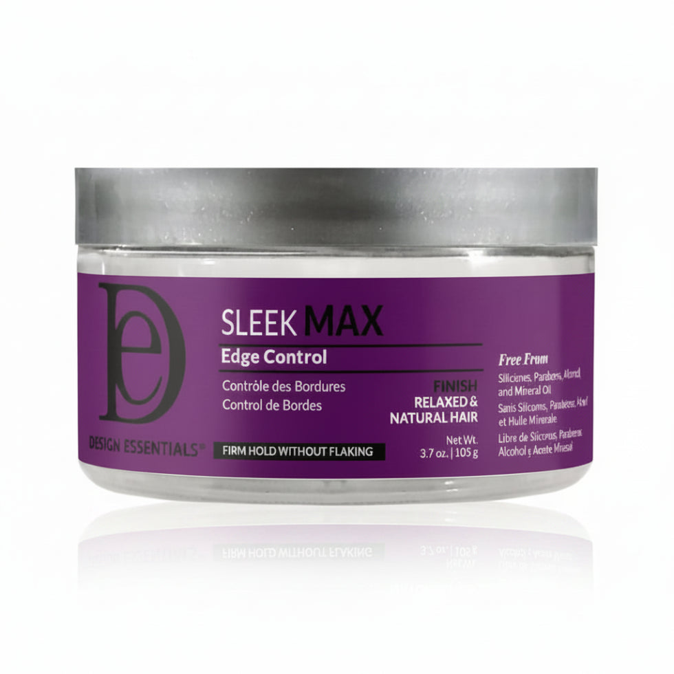 Design essentials sleek max edge control for firm hold smooth edges and long lasting sleek hairstyle finish