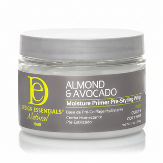 Design Essentials moisture primer pre styling whip for hydrated detangled frizz free hair