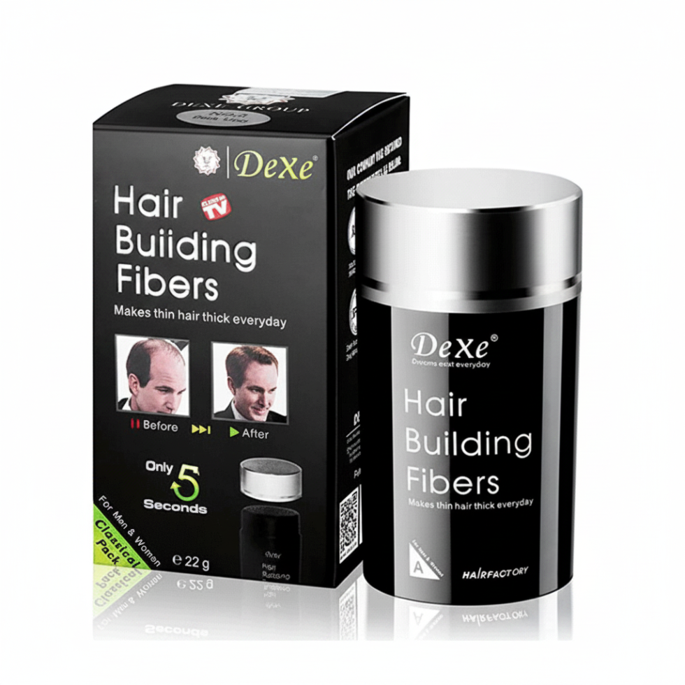 Dexe hair building fiber 22g classic pack instant hair thickening bald spot coverage natural look