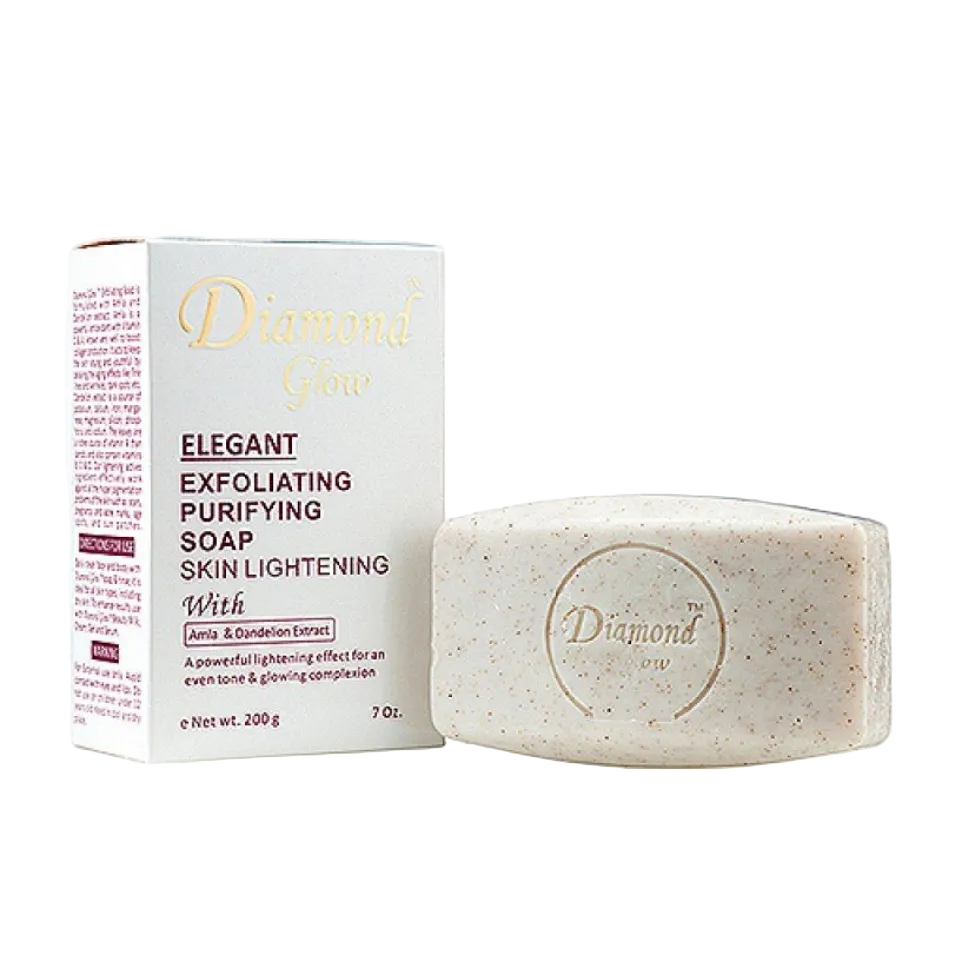 diamond glow exfoliating soap 200g amla dandelion brightening care cleansing bar radiant smooth skin exfoliating soap