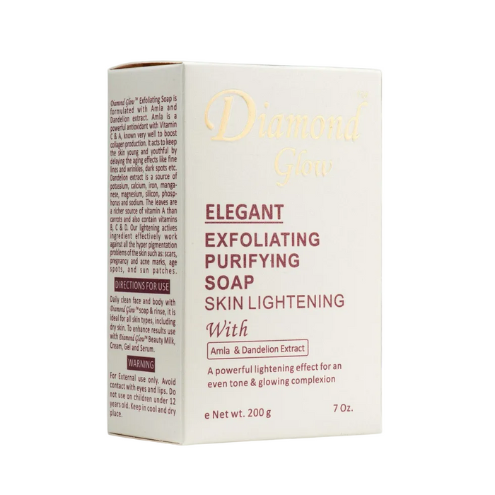 Diamond Glow Exfoliating Soap 200g | Amla & Dandelion Brightening Care