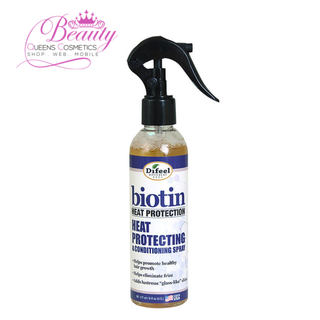 Difeel Biotin Heat Protecting & Conditioning Spray 6oz | Soft, Smooth & Strong Hair