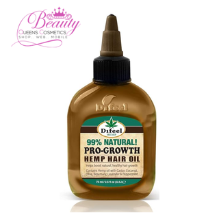 Difeel Hemp 99% Natural Hemp Hair Oil Pro-Growth 2.5 ounce