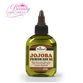 Difeel Jojoba Premium Hair Oil 2.5oz | Strengthens Hair & Promotes Scalp Health