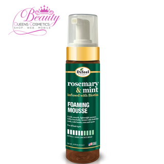 Difeel Rosemary & Mint Foaming Mousse 8oz | Lightweight Hold & Big Volume