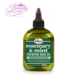Difeel Rosemary & Mint Premium Hair Oil Infused with Biotin 7.1oz | Growth & Strength