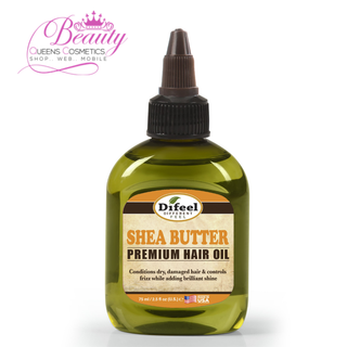 Difeel Shea Butter Premium Hair Oil 2.5oz | Strength & Shine Boost