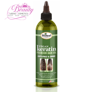 Difeel Vegan Keratin Anti-Frizz & Shine Premium Hair Oil 8oz