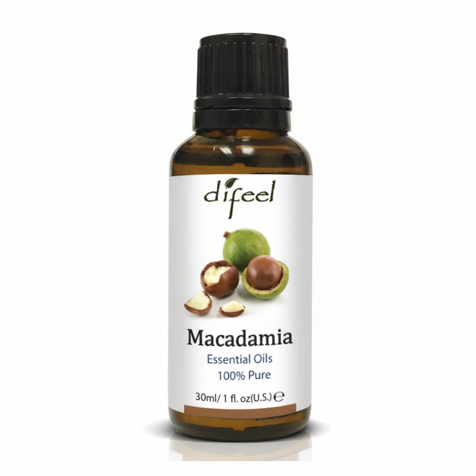 Difeel 100 percent pure macadamia essential oil 30ml skin hair and aromatherapy natural nourishing oil