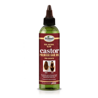 Difeel 99 natural blend castor premium hair oil 8 fl oz strengthening pro growth hair oil for thicker healthier shiny hair
