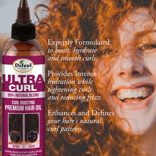 Natural curl boosting hair oil for hydration, frizz control and defined bouncy curls