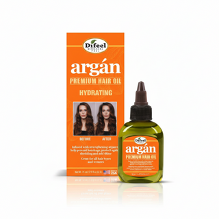 Difeel argan hydrating premium hair oil 2.5oz shine and repair dry frizzy hair nourishing treatment oil