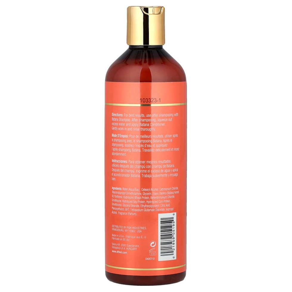 Difeel batana sulfate free conditioner 12 fl oz moisturizing strengthening hair care conditioner for smooth healthy hair