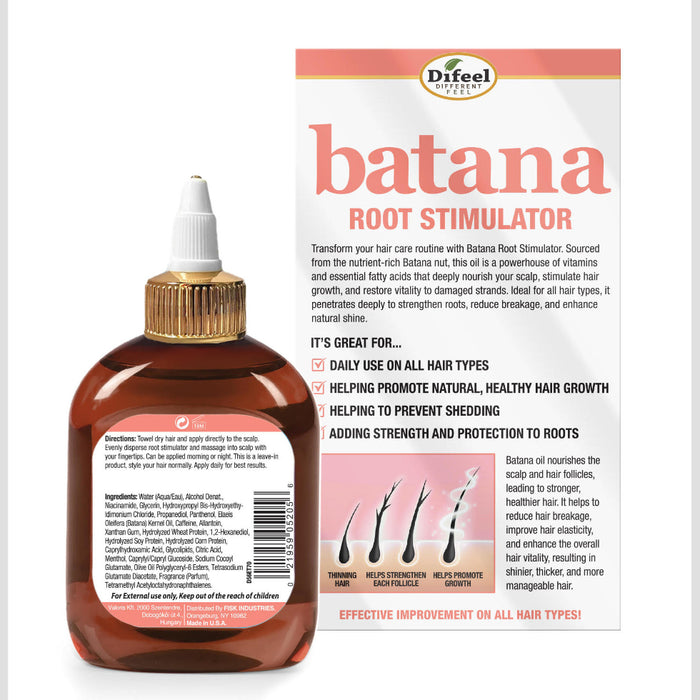 Difeel batana root stimulator 7.1oz scalp and growth support hair strengthening and nourishing oil