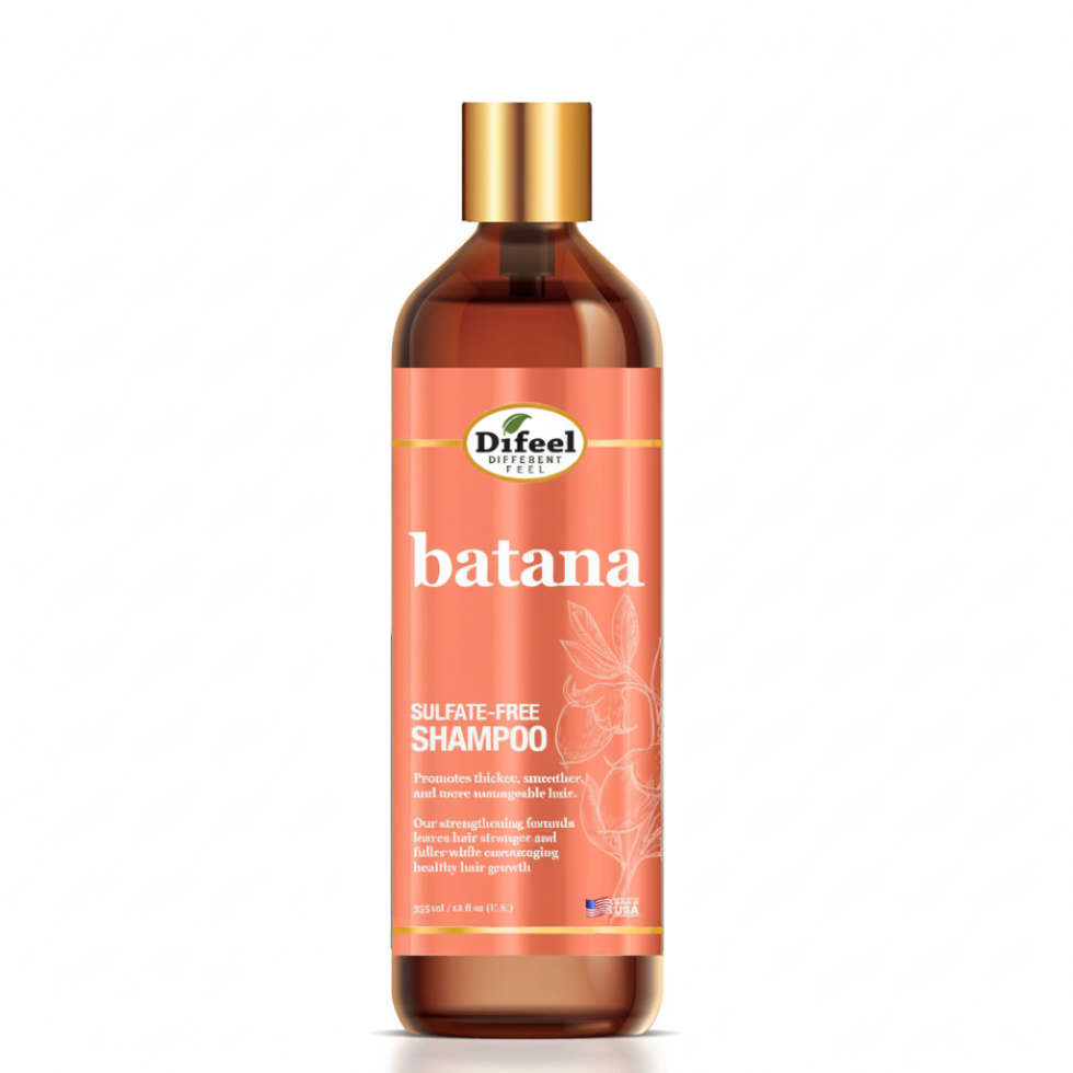Difeel batana sulfate free shampoo 12oz strength and growth gentle cleansing and nourishing hair care shampoo