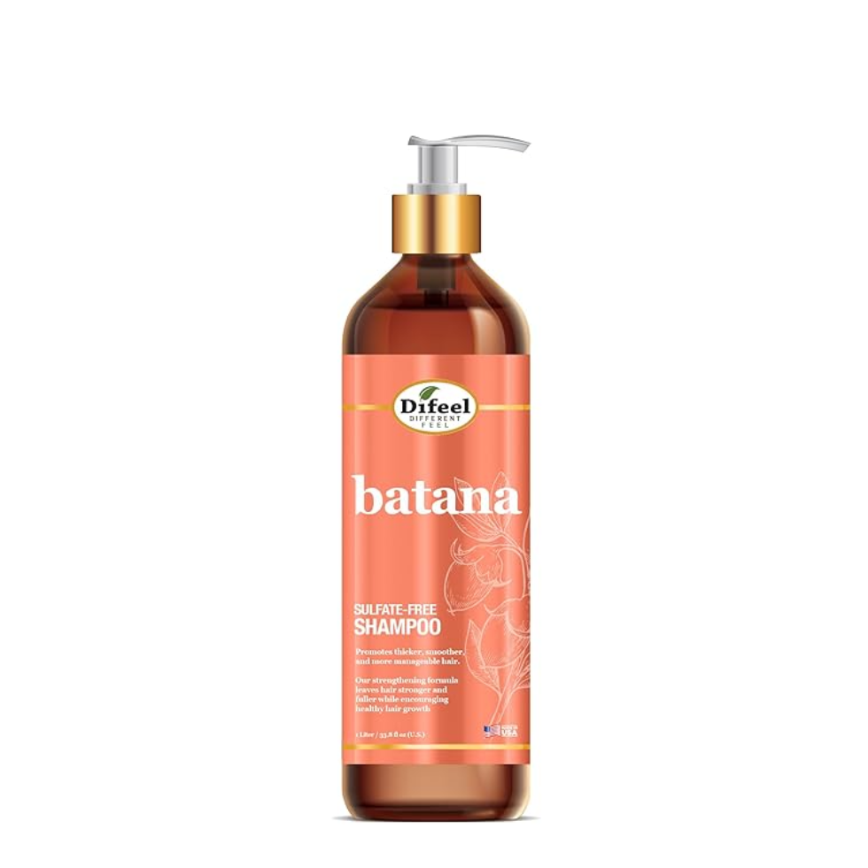 Difeel batana sulfate free shampoo 33.8oz strength and growth gentle cleansing and hair repair care shampoo