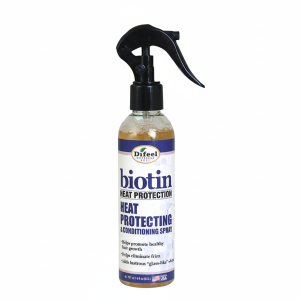 Difeel biotin heat protecting conditioning spray 6oz smooth strong soft hair heat defense care