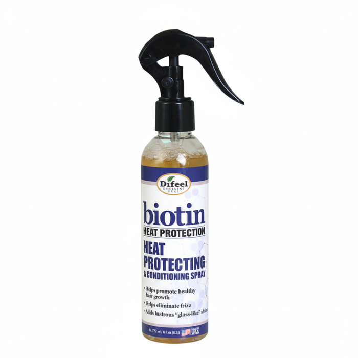 Difeel biotin heat protecting conditioning spray 6oz smooth strong soft hair heat defense care