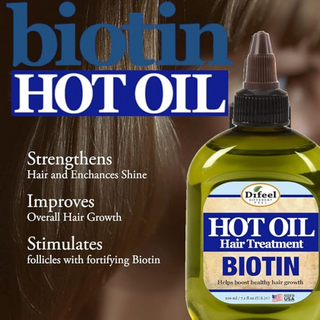 Difeel biotin hot oil hair treatment 7.1oz strengthen nourish and promote healthy hair growth care