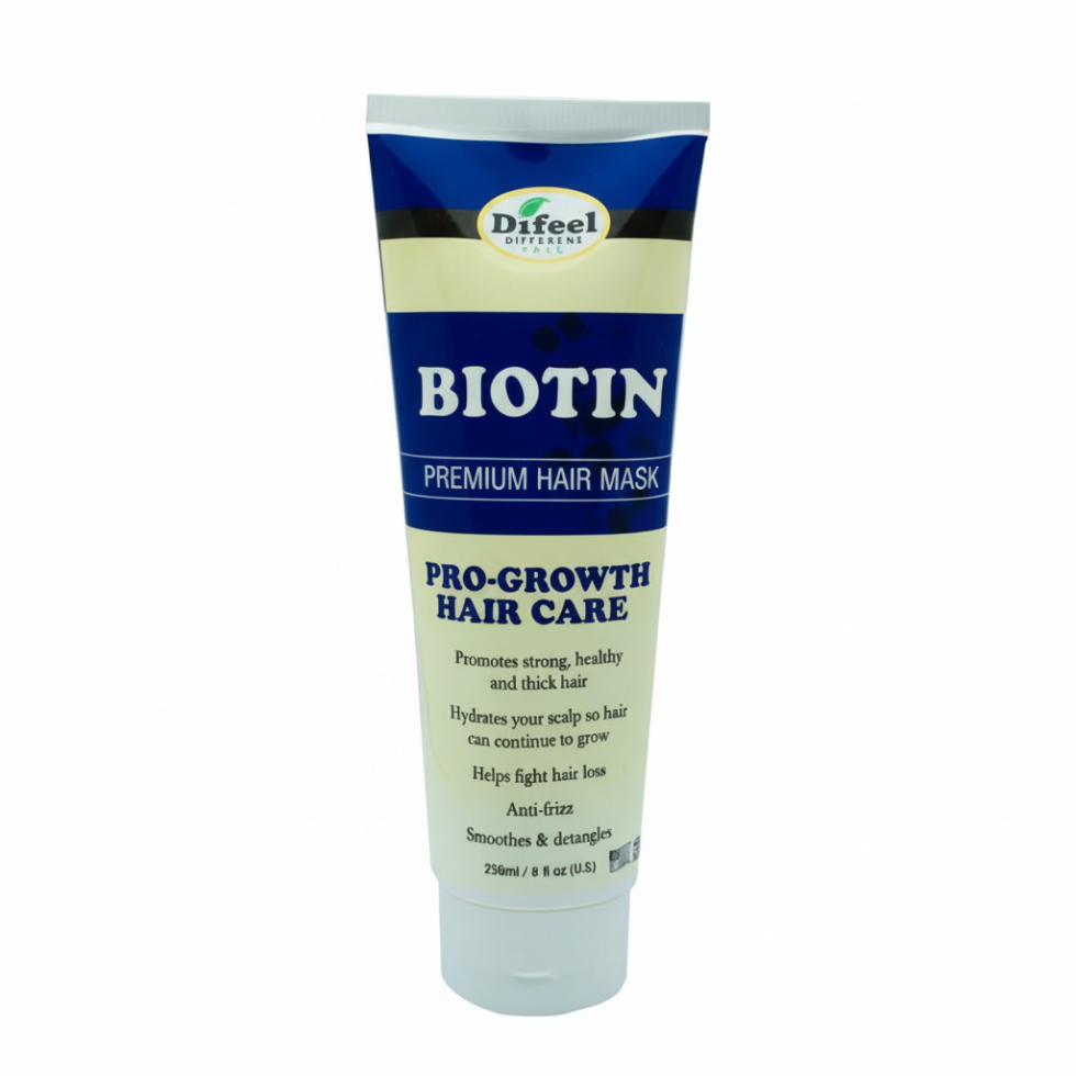 Difeel biotin premium hair mask 236ml nourish strengthen and promote healthy hair growth treatment