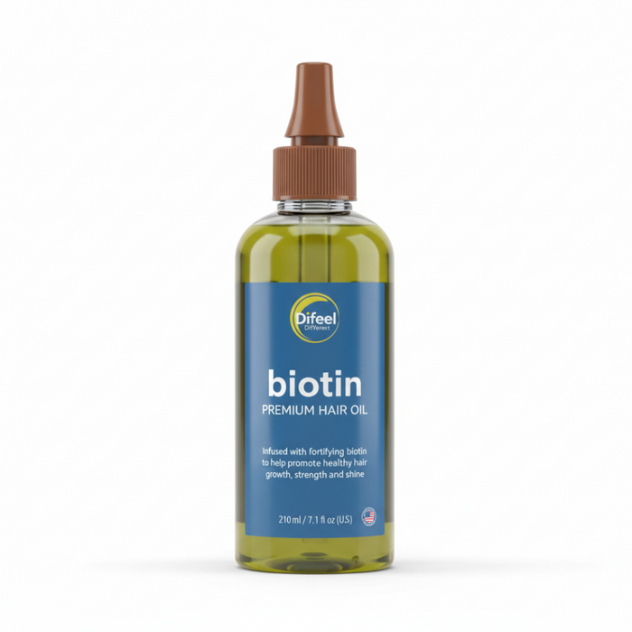 Difeel Biotin Premium Hair Oil 7.1oz | Weightless Nourishment & Hair Growth Support
