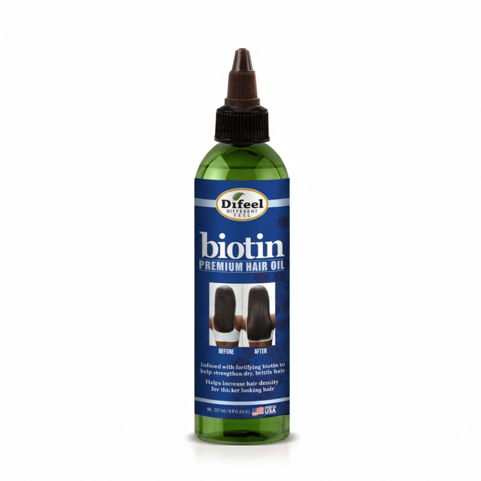 Difeel biotin premium hair oil 8oz thickening scalp nourishing oil for stronger healthier hair