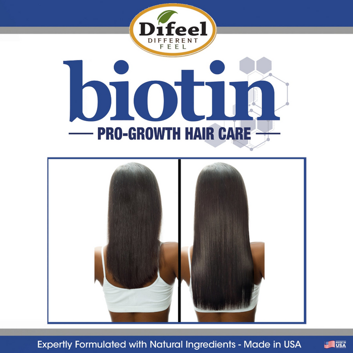 Difeel Biotin Pro-Growth Shampoo 12oz | Strengthen & Thicken Hair Care