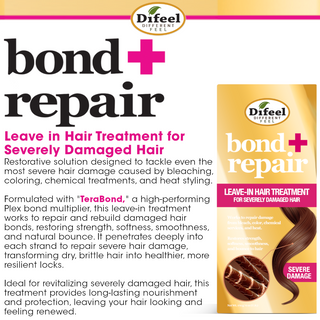 Difeel bond repair leave in hair treatment 2.5oz restore severely damaged hair strengthening and repair care product