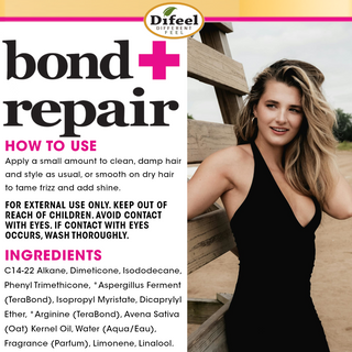 Difeel bond repair miracle hair oil 1.65oz restore and strengthen damaged hair repair and smoothing treatment oil