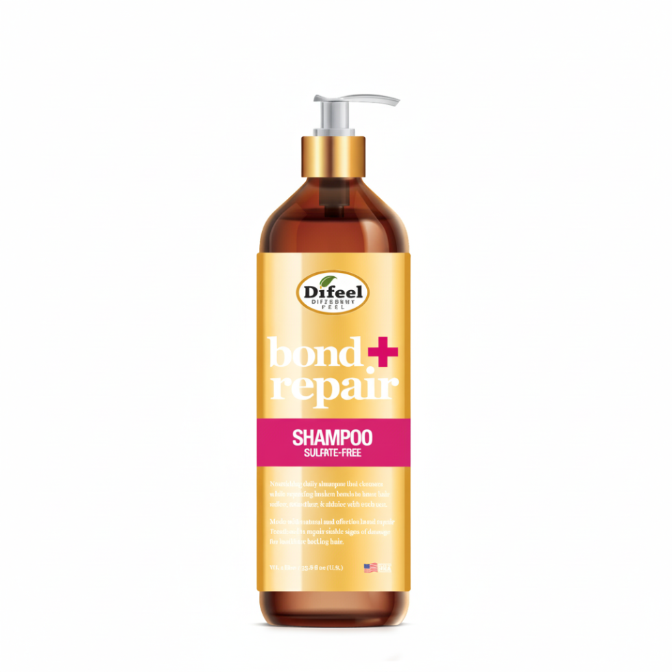 Difeel bond repair sulfate free shampoo 33.8oz strengthen and restore damaged hair gentle cleansing and repair care