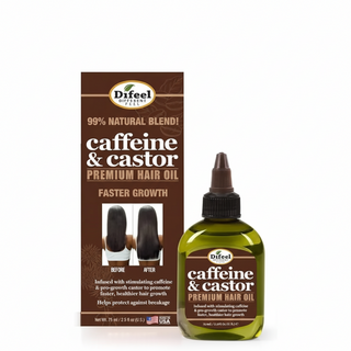Caffeine and castor hair oil for growth support, stronger roots and healthy shiny hair ⚡🌰✨