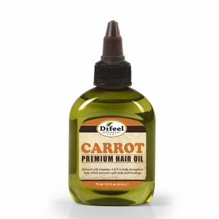 Difeel carrot oil premium hair oil vitamins A and E strengthens nourishes and improves hair shine and softness