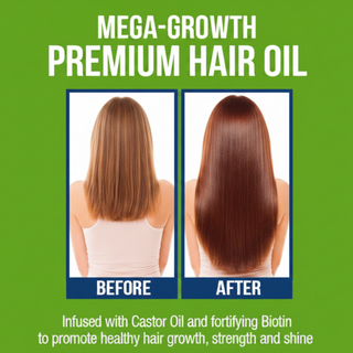 Difeel castor plus biotin mega-growth premium hair oil for stronger healthier hair