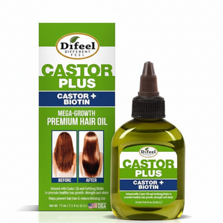 Difeel castor plus biotin mega-growth premium hair oil for stronger healthier hair