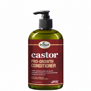 Difeel castor pro growth conditioner 12oz help hair growth thicken thin lifeless hair strengthening conditioner treatment