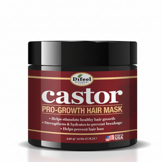 Difeel castor pro growth hair mask 12oz strengthens hydrates and promotes hair growth deep conditioning repair treatment