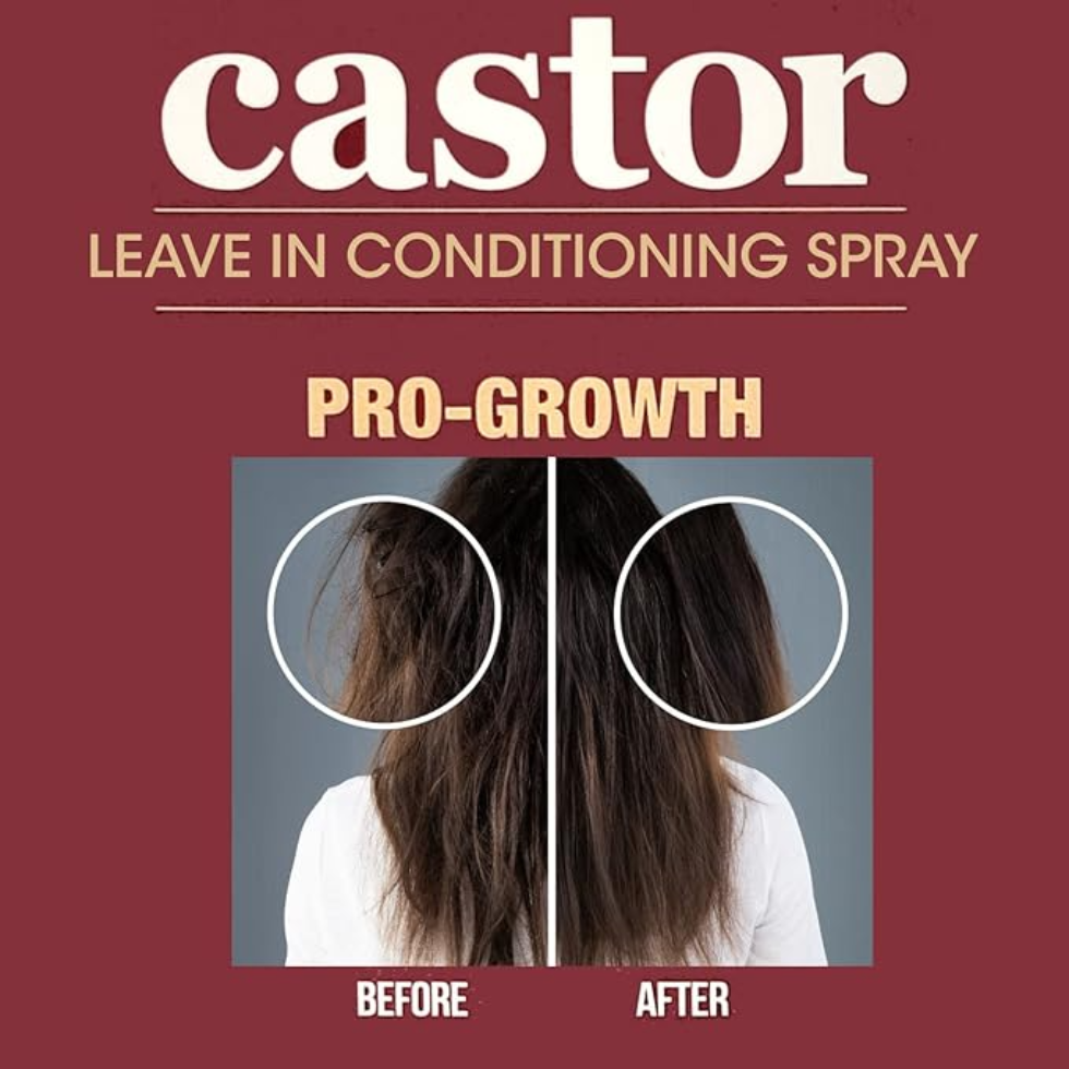 Difeel castor pro growth leave in conditioning spray 6oz strengthen and thicken hair growth and repair hair care spray