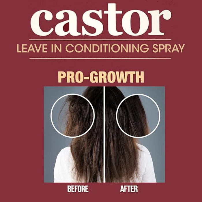 Difeel castor pro growth leave in conditioning spray 6oz strengthen and thicken hair growth and repair hair care spray