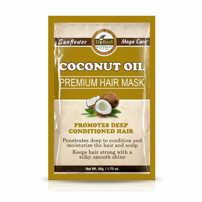 Masque capillaire de qualité supérieure à l'huile de noix de coco Difeel 50g/1.75oz