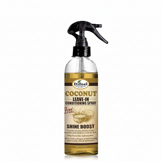 Difeel coconut leave in conditioning spray 177ml shine boost hydrating detangling hair care spray