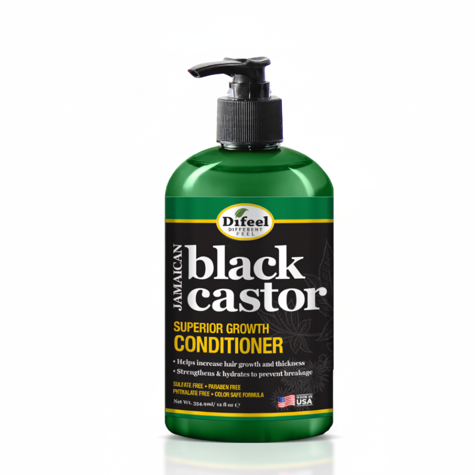 Difeel jamaican black castor oil superior growth conditioner 12oz strengthens hydrates and supports hair growth conditioning treatment