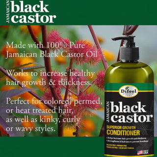 Difeel superior growth jamaican black castor conditioner 33.8 oz hydrating strengthening hair growth conditioner large size