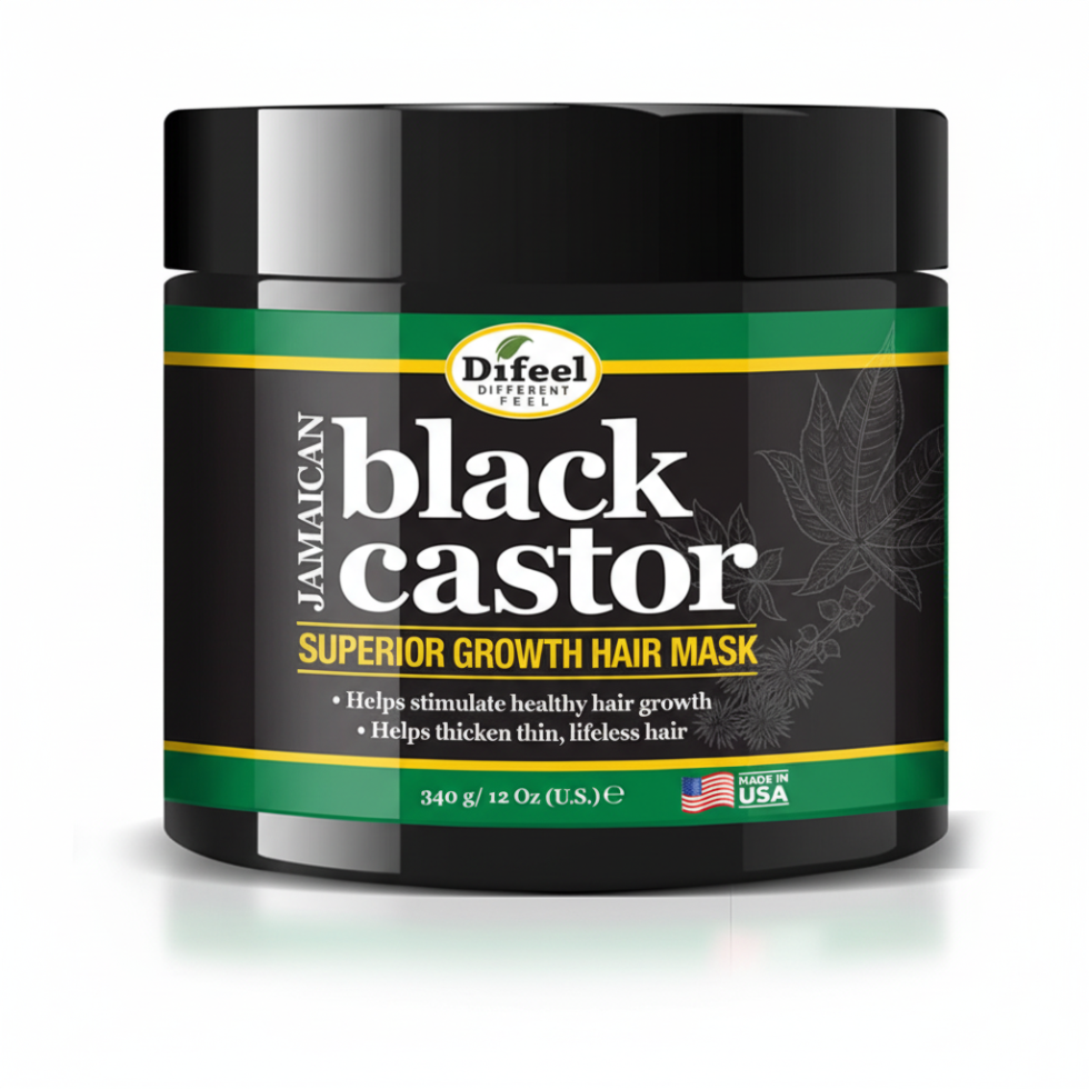 Difeel jamaican black castor oil superior growth hair mask 12oz stimulates growth adds volume deep conditioning hair treatment