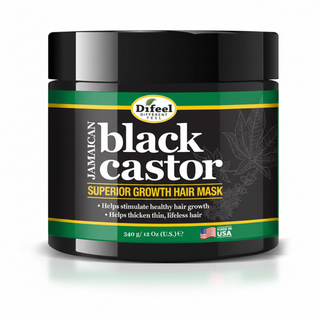 Difeel jamaican black castor oil superior growth hair mask 12oz stimulates growth adds volume deep conditioning hair treatment